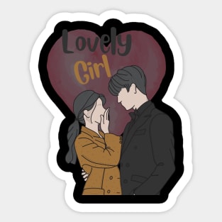 Lovely Girl Sticker